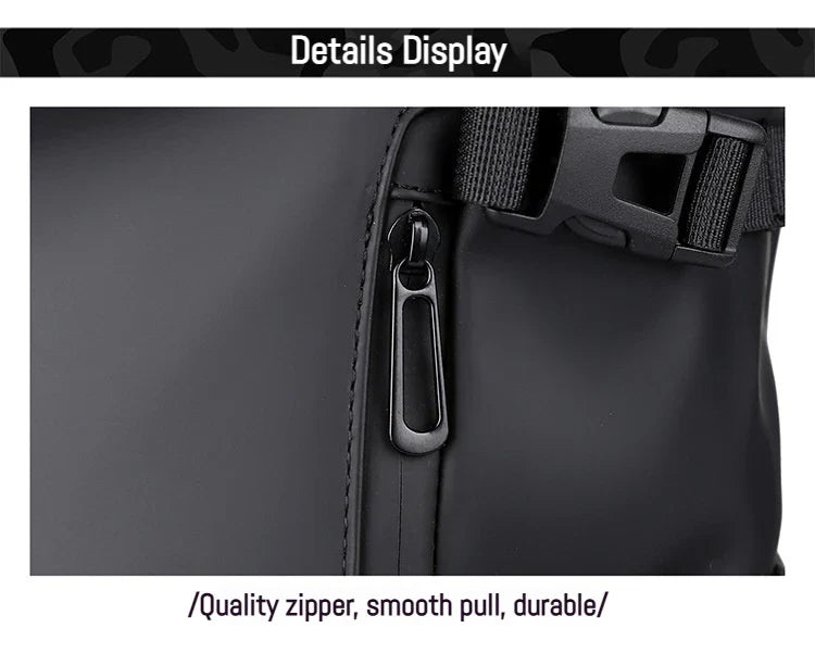 New Shoulder Bag Men's Senior Sense of Business Computer Outdoor Leisure Rolled Edge Travel Backpack Fashion Commuting