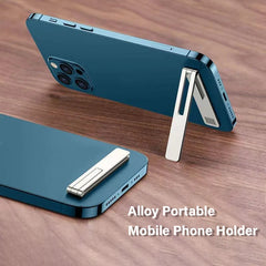 Ultra-thin Metal Folding Mobile Phone Mini Holder Invisible Back Stick Phone Desktop