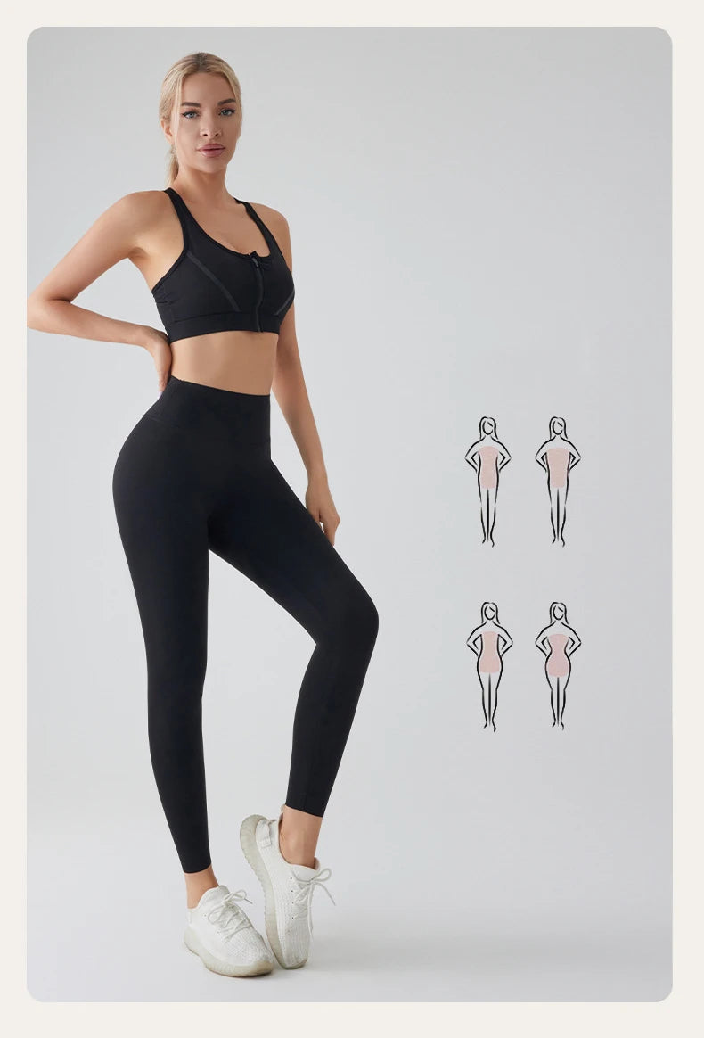 Spring Seamless Shark Leggings Women Mid-High Waist Tight Leggings