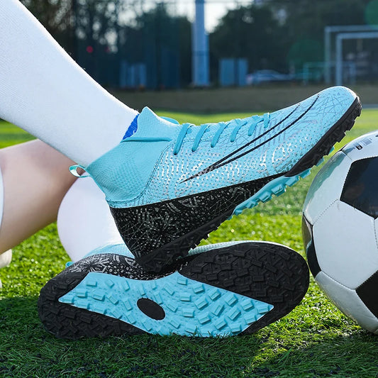 Soccer Shoes Men High/Low Ankle Light Outdoor Training Football Boots