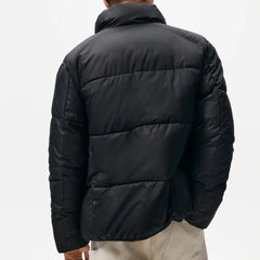 Men's Fashion Leather Coated Bread Coat Cotton Jacket