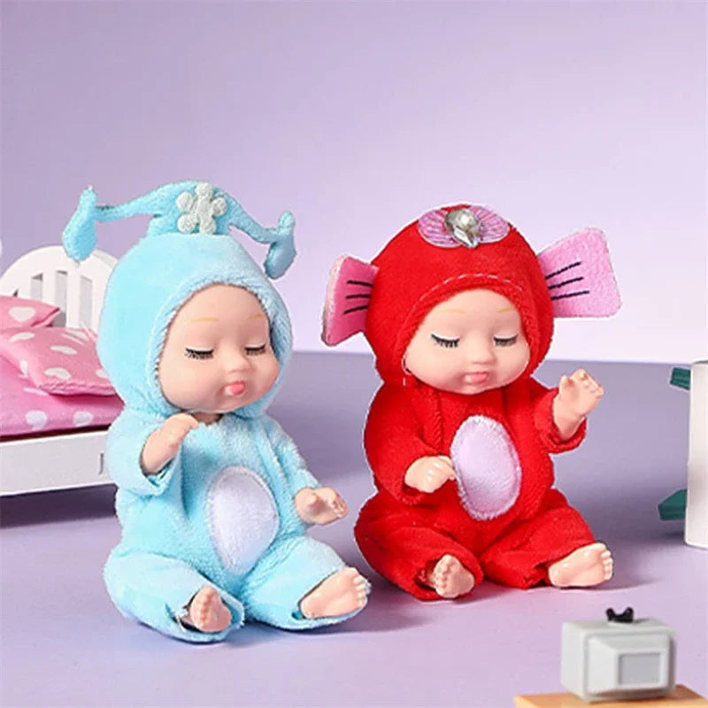 12Pcs/Set Sleeping Reborn Baby Doll Kit Toys Mini Constellations Baby Cute Adorable Dolls Playset Birthdays Gifts For Kids