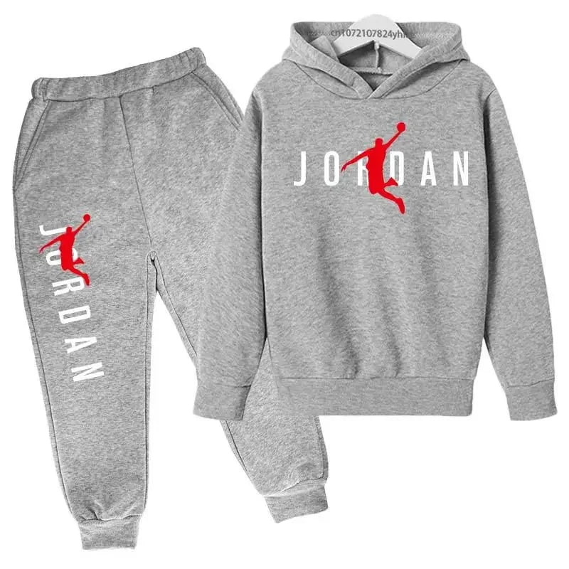 Autumn Hoodie Pants Two Piece Suit Children Spring   Boys And Girls Outdoor Sports Set Kid Casual Pullover basketball Coat