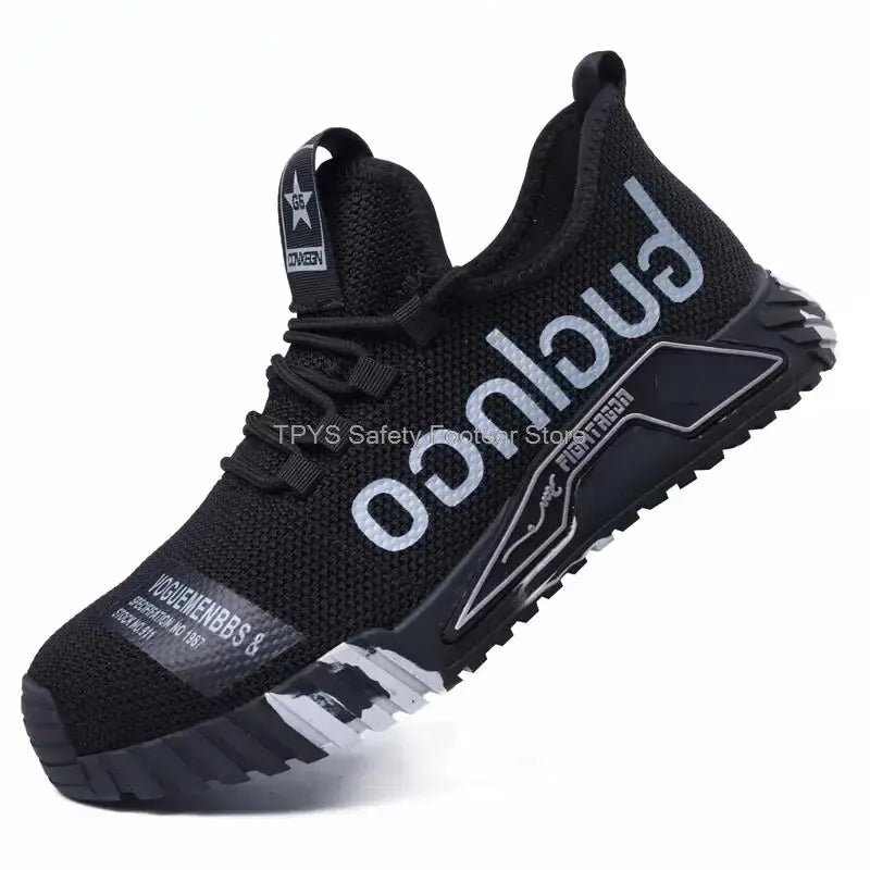 Lightweight Steel Toe Safety Shoes Men Anti-puncture Work Shoes Men Breathable Industrial Shoes Indestructible Work Safety Boots