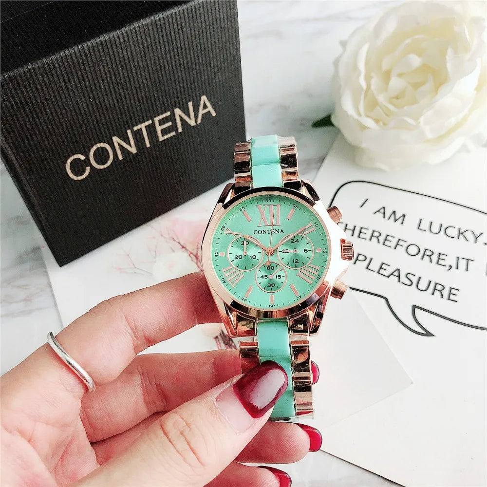 New Creative Watch Women Watches Luxury Rose Gold Quartz Ladies Watches Stainless Steel Bracelets Wristwatches Reloj Mujer