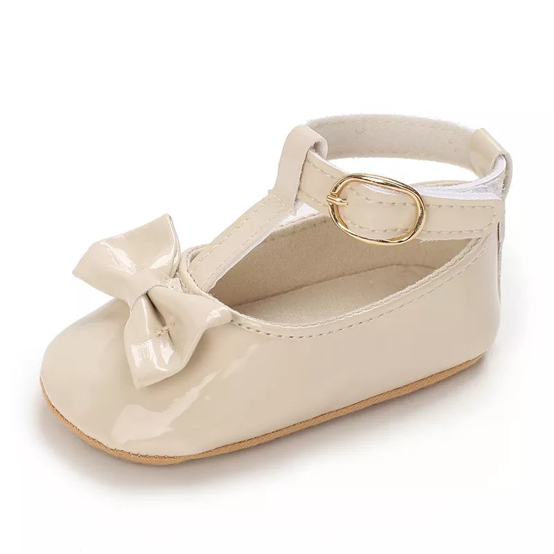 PU Leather Baby Princess Shoes Girls Moccasins Shoes Rubber Sole Prewalker