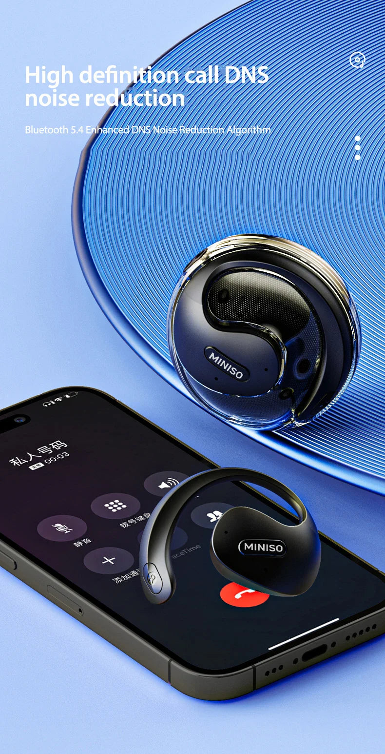 Translator MINISO X15Pro 5.4 Bluetooth Headset Translation Earphones Wireless Headphones Office Travel,ASMR Headset APP