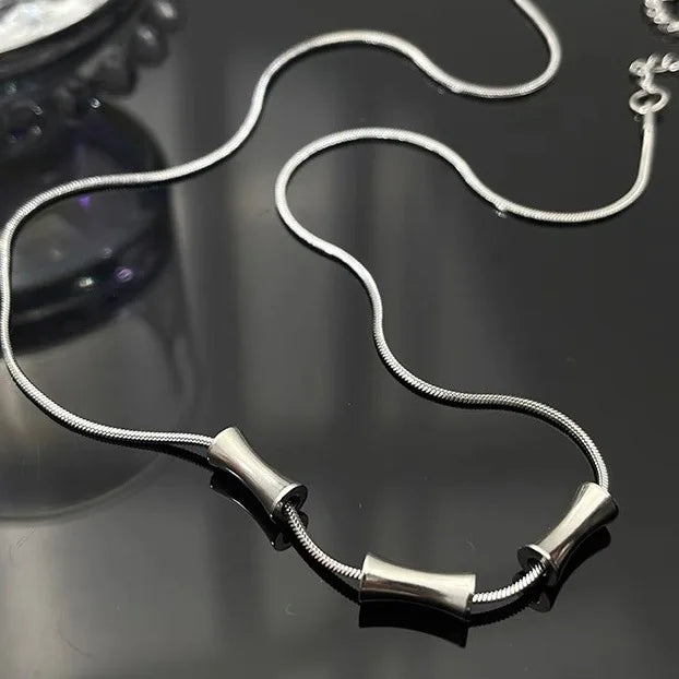 New Irregular Wave Shape Chain Men Necklace Advanced Sense Stainless Steel Figaro Cuban Chain Necklace For Men Women Jewelry