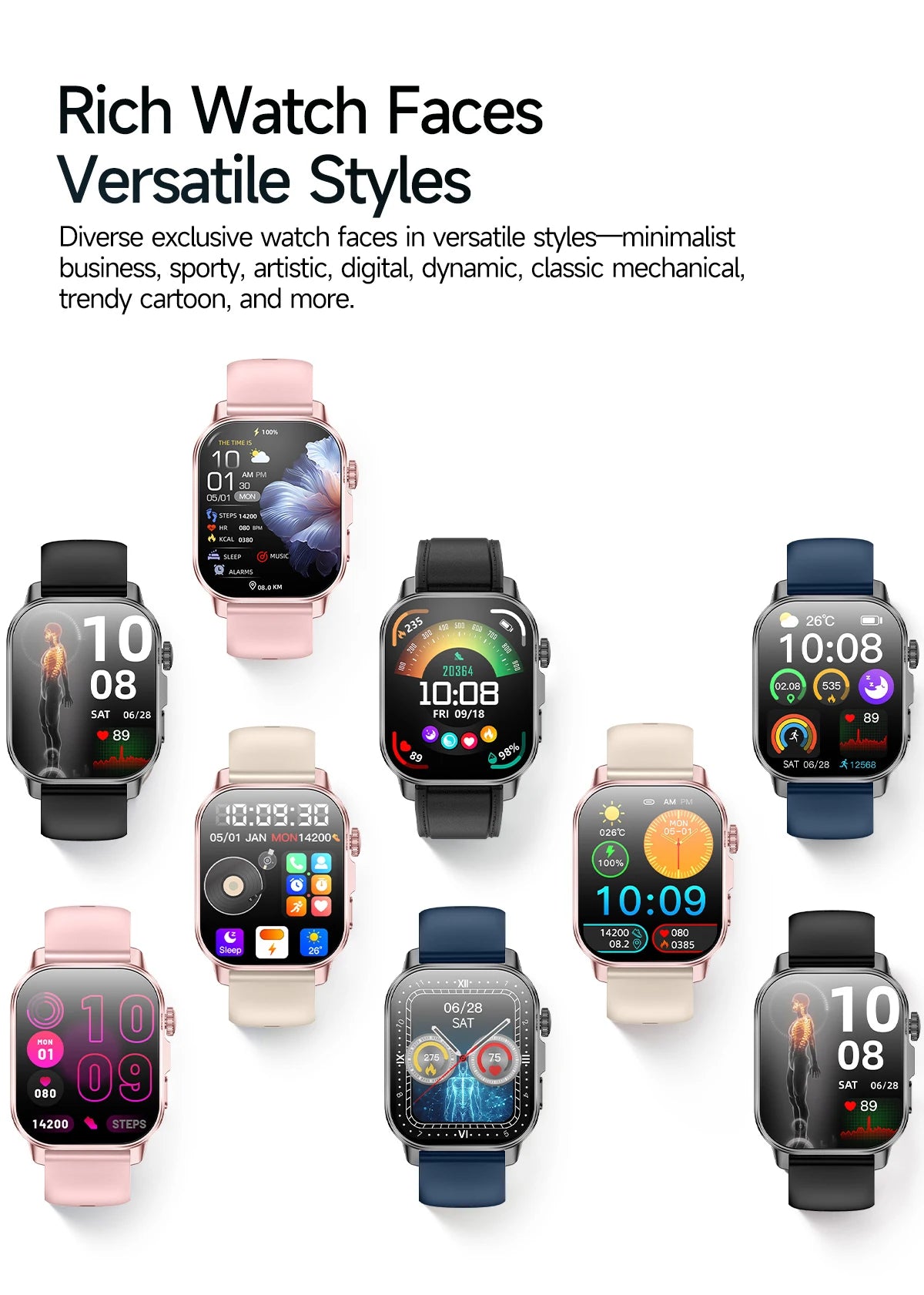 Body Composition analysis Monitoring Smart Watch Men ECG Heart Rate Blood pressure Uric Acid Health Tracker Smartwatches 2026New