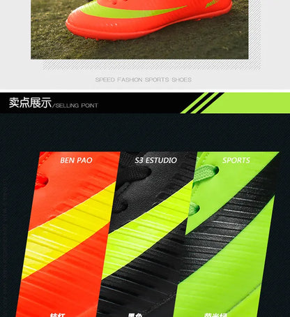 Men Soccer Shoes Cleats Society Children Boys Kids Autumn Casual Studded Boots