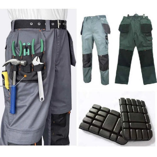 Men's Multi-Pocket Cargo Pants Outdoor Work Pants Wear-Resistant Pants Worker's
