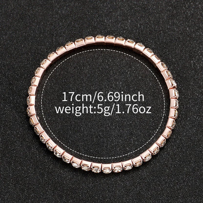 3PCS/Set Fashion Rhinestone Women's Watch Casual Leather Band Analog Quartz Watches Bracelets Set