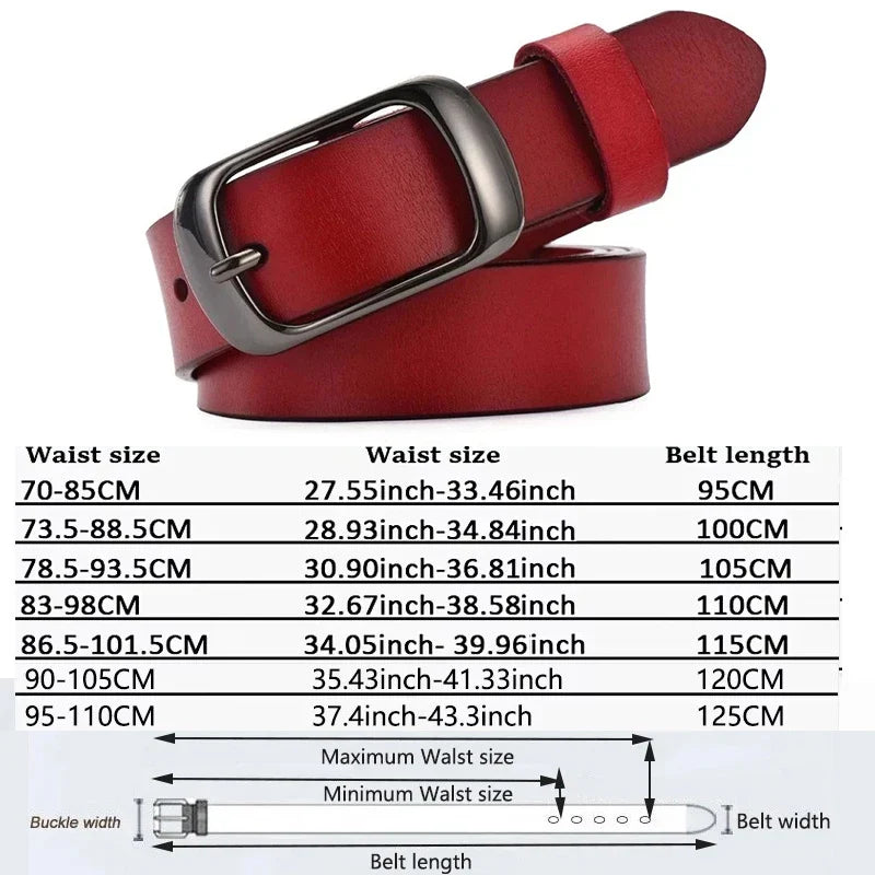 Women's strap casual all-match Women brief genuine leather belt women strap pure color belts Top quality jeans belt WH001