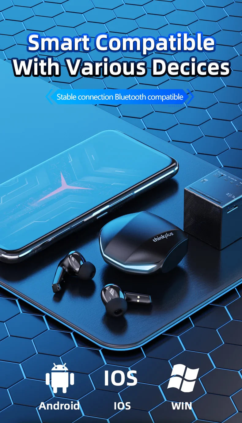 Choice Lenovo GM2 Pro Bluetooth 5.3 Earphones Sports Headset Wireless In-Ear Gaming Low Latency Dual Mode Music Headphones New