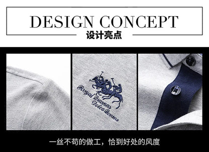 Summer New Men's Embroidered Polo Collar 100% Cotton Short Sleeved Polo Shirt Fashion Solid Color Casual Top T-shirt M-4xl