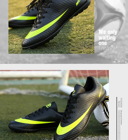 Men Soccer Shoes Cleats Society Children Boys Kids Autumn Casual Studded Boots