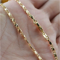 Exquisite Fashion 18K Gold Filled Necklace For Women Men Size 16-30 Inch Jewelry