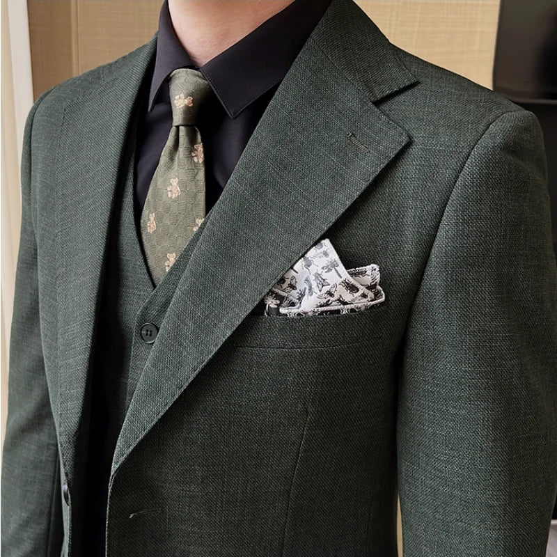 Tuxedo for Mens: Elegant Men's 3-Piece Slim Fit Suit - Luxury Formal Tuxedo for Weddings