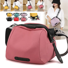 Nylon Crossbody Bag with Zipper Pocket Casual Stylish Shoulder Bag