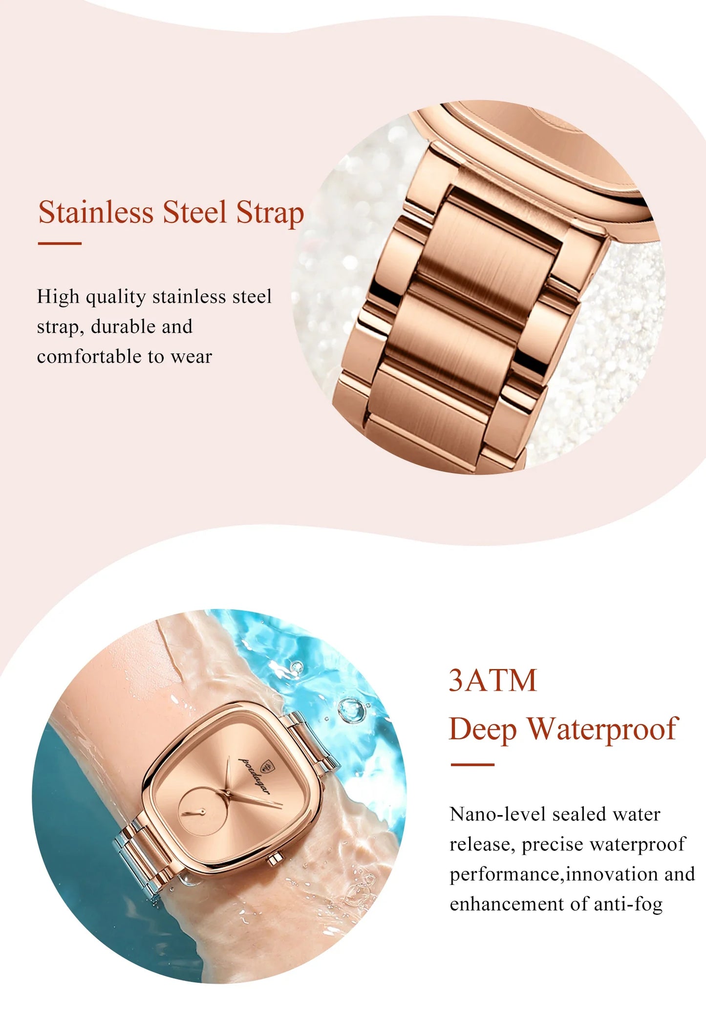 POEDAGAR Elegant Luxury Watch For Woman Waterproof Stainless Steel Women's Quartz Watches Simple High Quality Ladies Wristwatch