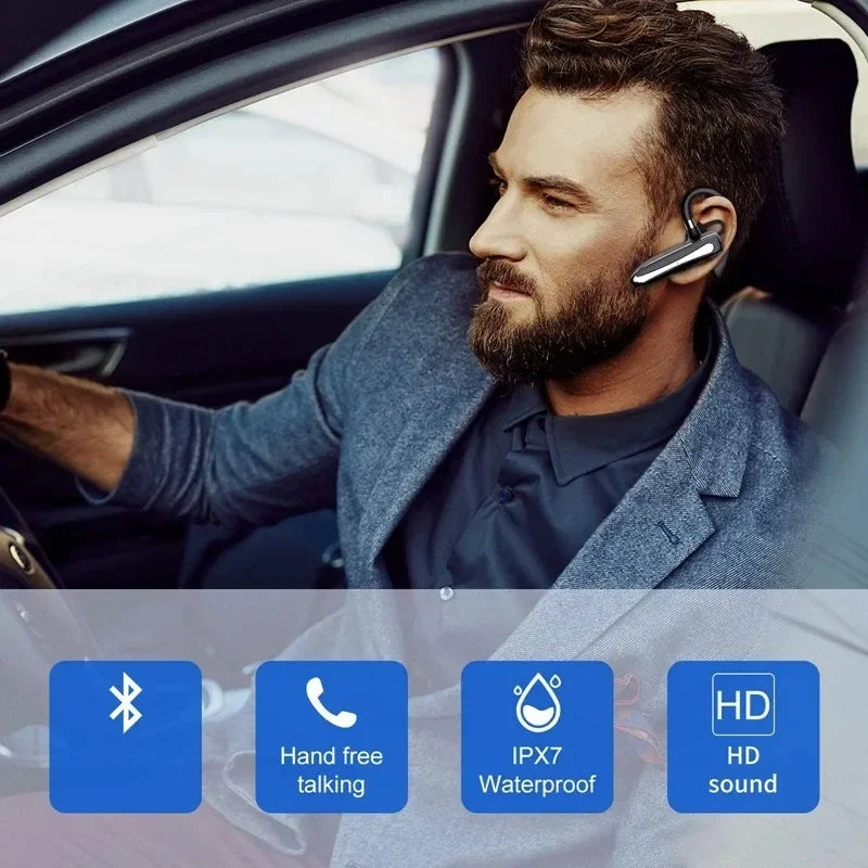 Wireless Bluetooth Headphones With Microphon Earphone ENC Noise Cancelling Handsfree Talking Headset Busines Auriculares Driving
