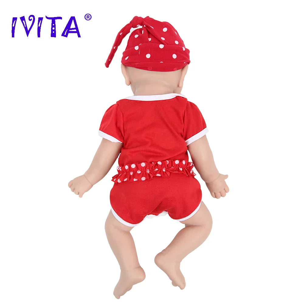IVITA WG1526 43cm 2.69kg 100% Full Body Silicone Reborn Baby Girl Doll  Realistic Soft Dolls DIY Blank Babe Children Toys