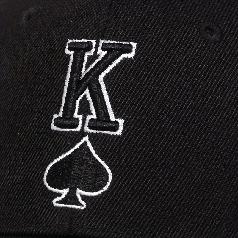 Fashion Hip Hop K Letter baseball cap Hip Hop Snapback Hat Poker Embroidered Golf Hats Outdoor Sports Leisure Caps Dad Hats