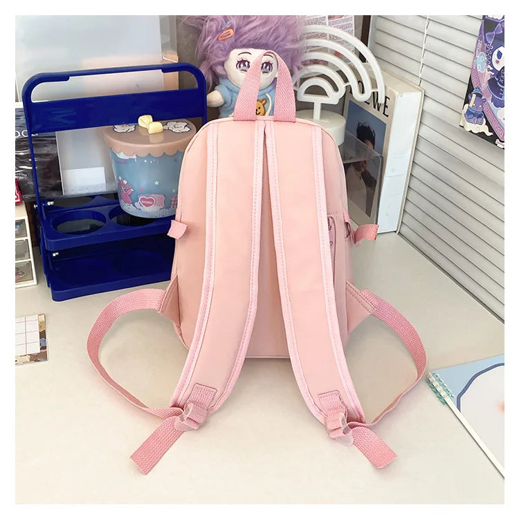Y2K Cute Mini Backpack Women Kawaii Ita Bag Sweet Girl Transparent Rucksack DIY Personality Display Knapsack Lolita Shoulder Bag