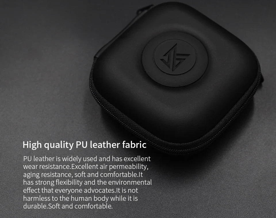 KZ PU Case Bag Earphone Headset Accessories Protable Case Pressure Shock Absorption Storage Package Case With Logo Square Bag