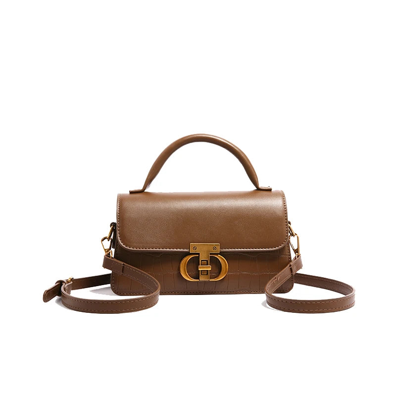 Small Leather Armpit Bags for Women, Chain Shoulder, Crossbody Bag, Ladies