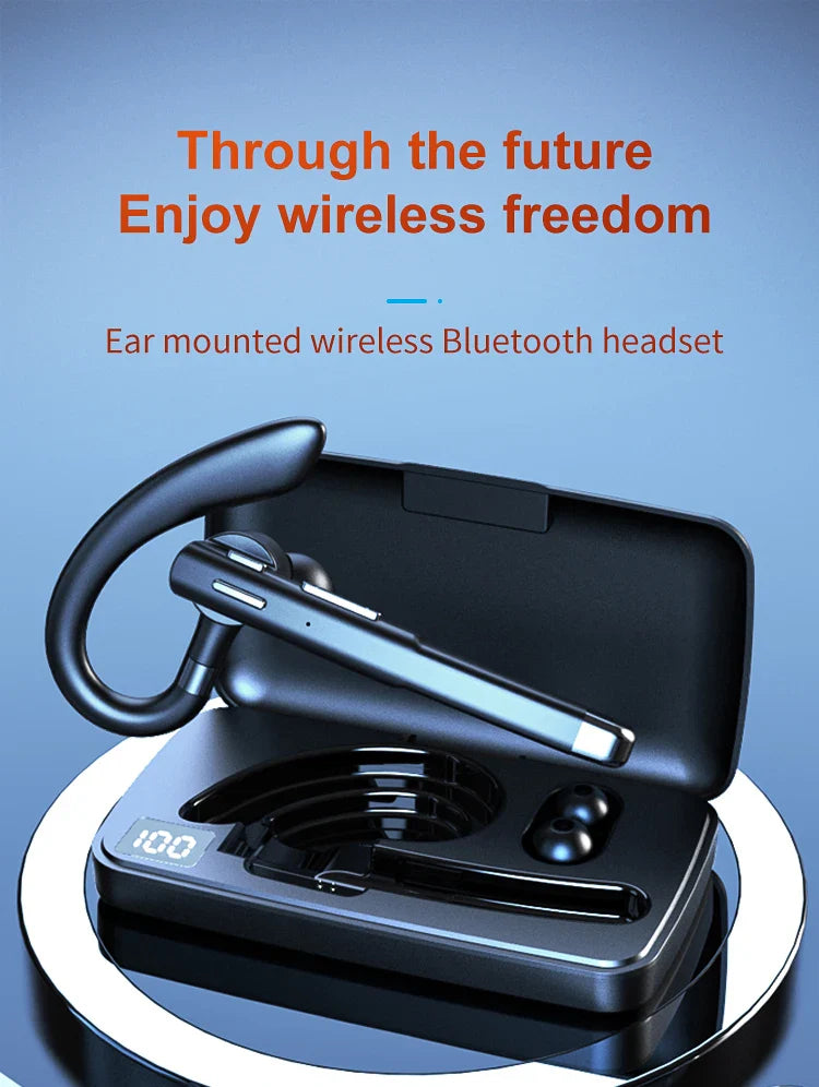 YYK520 Hanging Ear Wireless Bluetooth Headset 5.1 Hands-free ENC Call Noise Reduction Driving Single Ear Business Headphones