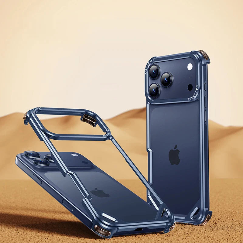 Metal Phone Case for iPhone 17 Pro/Pro Max/17/Air Case Minimalist Support Wireless Charging Ultra-thin Protecitve Case
