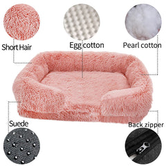 Large Dog Bed Plush Ring Cat Puppy Winter House Sleeping Mats On The Floor Sofa