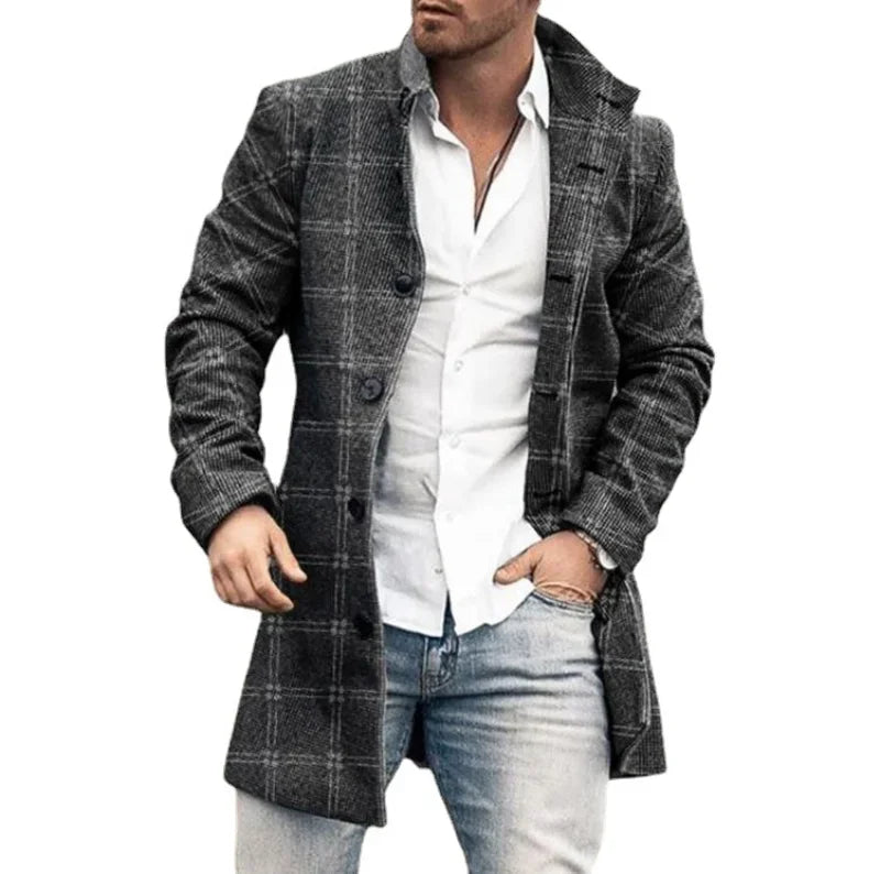 Men Clothing European American Autumn Winter Men's Coat