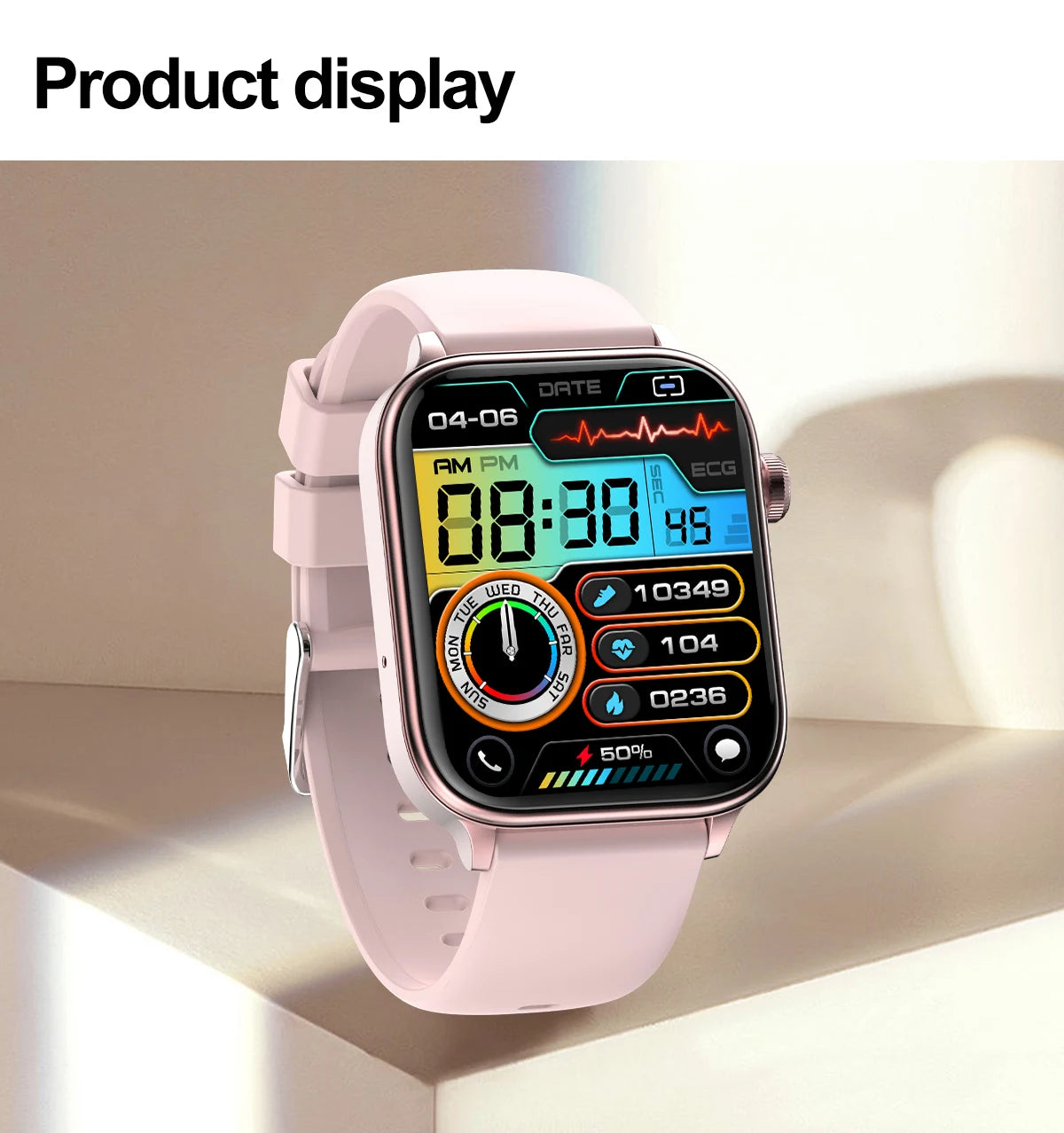 LIGE ECG+PPG Smart Watch Women Blood Lipid Uric Acid AI Diagnostic Detector Body Temperature Female Menstrual Health Tracker New