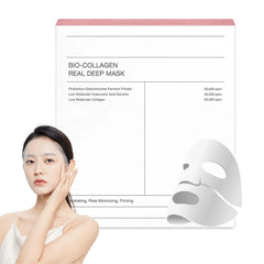 Deep Collagen Overnight Mask The Real Collagen Facial Sheet Masks With Low Molecular Weight Collagen For Elasticity, Firming