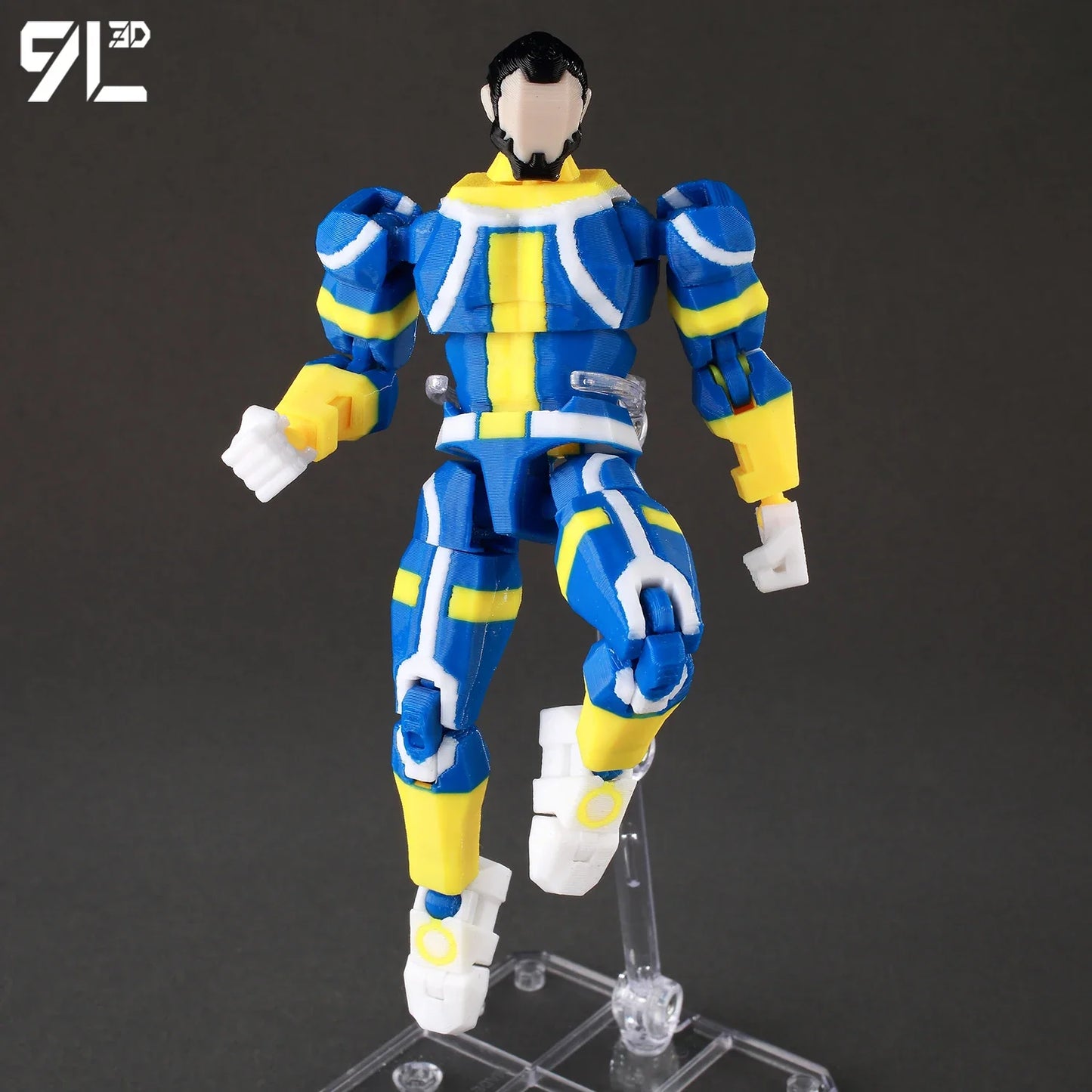 9L3D Lucky13 Invincible IMMORTAL Action Figure Dummy13 BlueYellow Suit T13 Multi-Jointed 3D Printed Collectible Toys Titan13