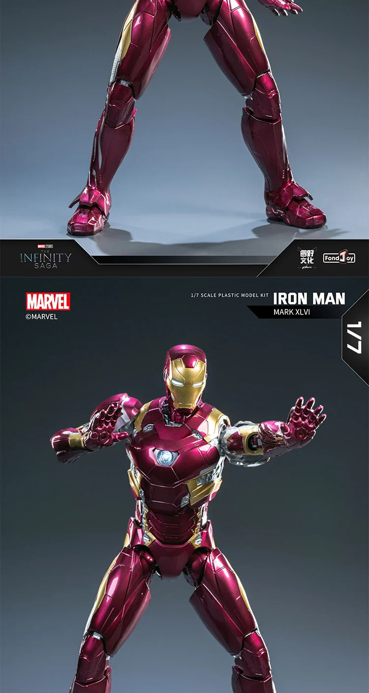 Original FondJoy Iron Man MK42 MK43 MK46MK5 MK6 MK7 DIY Toy Action Figure Tony Stark Legend Collection Anime Model Kids Gift