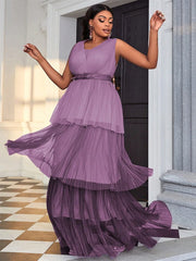 Women Plus Size Maxi Dresses Purple Elegant Long Dress Summer