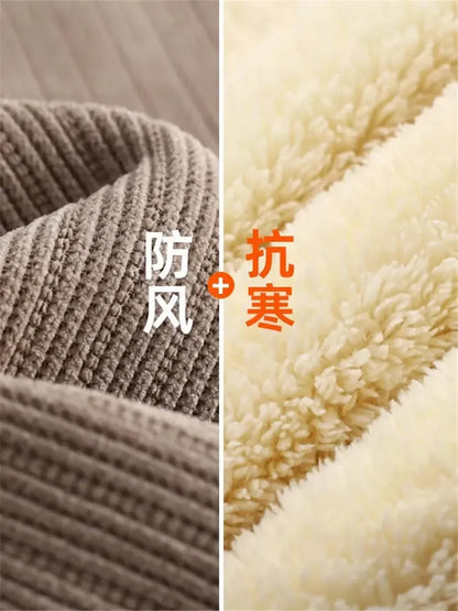 Warm Winter Straight Pants Women's Snow Plush Fleecing Thermal Stretch Lady