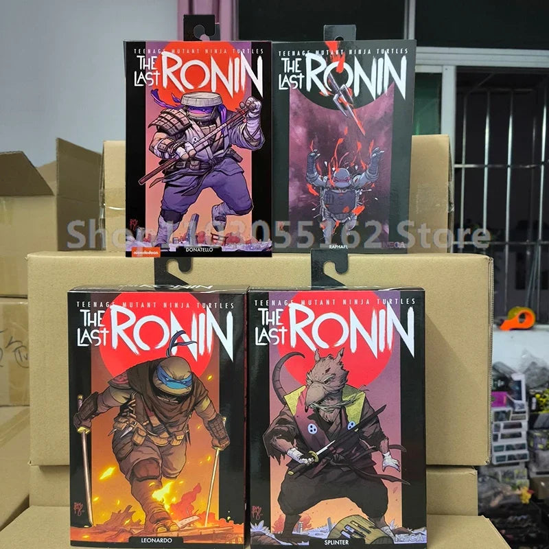 NECA The Last Ronin Leonardo Raphael Donatello Splinter Casey Jones Michelangelo Battle Damaged Action Figure TMNT Toys