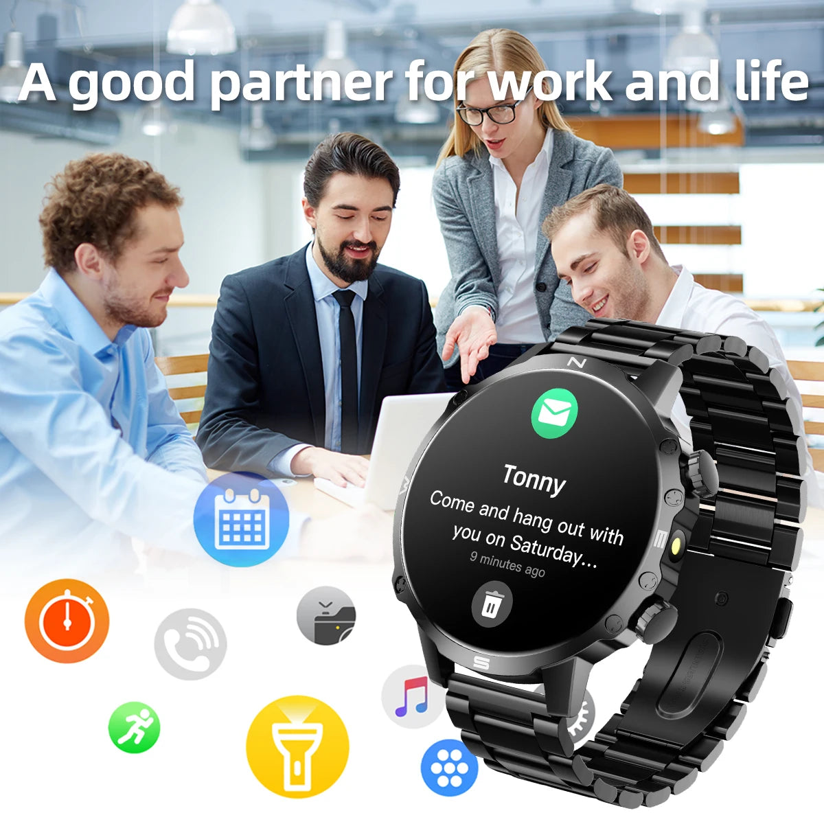 2026 NEW Smartwatch for Android/IOS Bluetooth Call Answer Music Player Multi-sports Modes Custom Dial Sport Watch Men Women