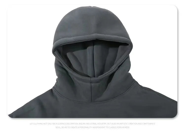 Three-dimensional foam splicing color hoodie plus fleece hoodie men and women