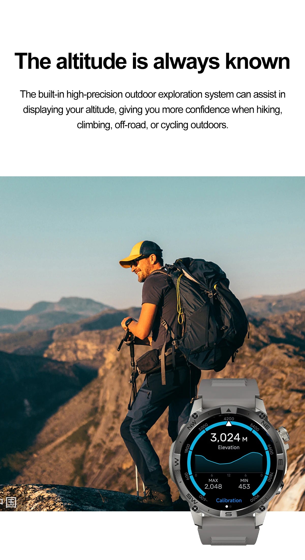 NORTH EDGE GPS Sports Smart Watch 1.43'' Amoled Display AOD Mens Watch Bluetooth Call Altitude Barometer Compass IP68 Waterproof