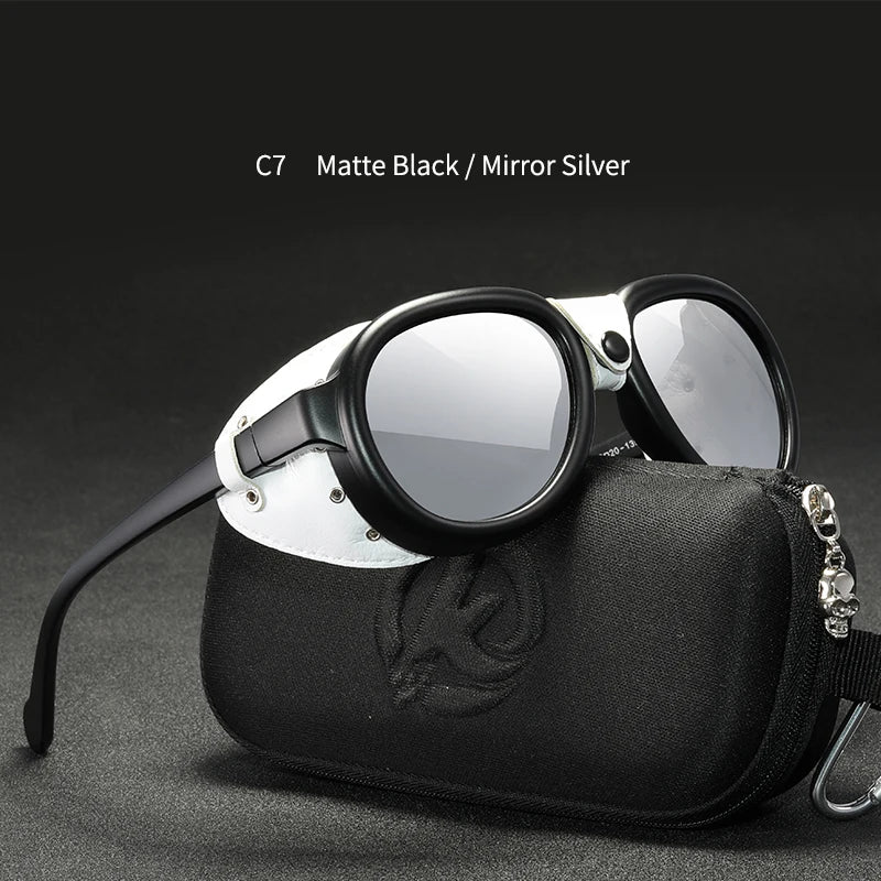 Pilot Sunglasses Men and Women Soft Leather Shield Glasses