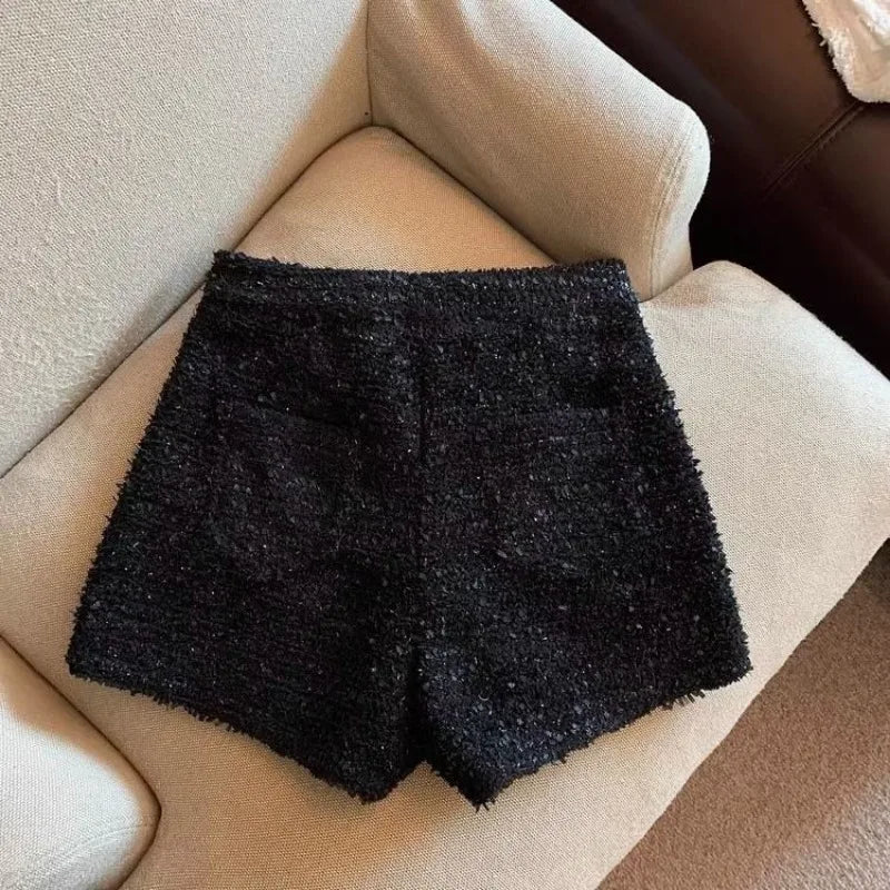 Hotsweet Shorts Women Sexy Skinny Y2k Clothes High Waist European Streetwear Fashion Trouser Cool Thick Button-Fly Wide Leg New