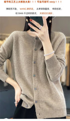 Spring and Autumn  New 100% pure merino cashmere sweater women's O-neck