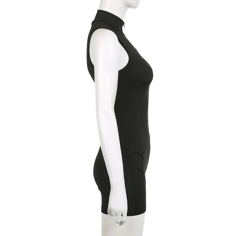 Women Yoga One Piece Sleeveless Vest Sports Shorts Gym Fitness