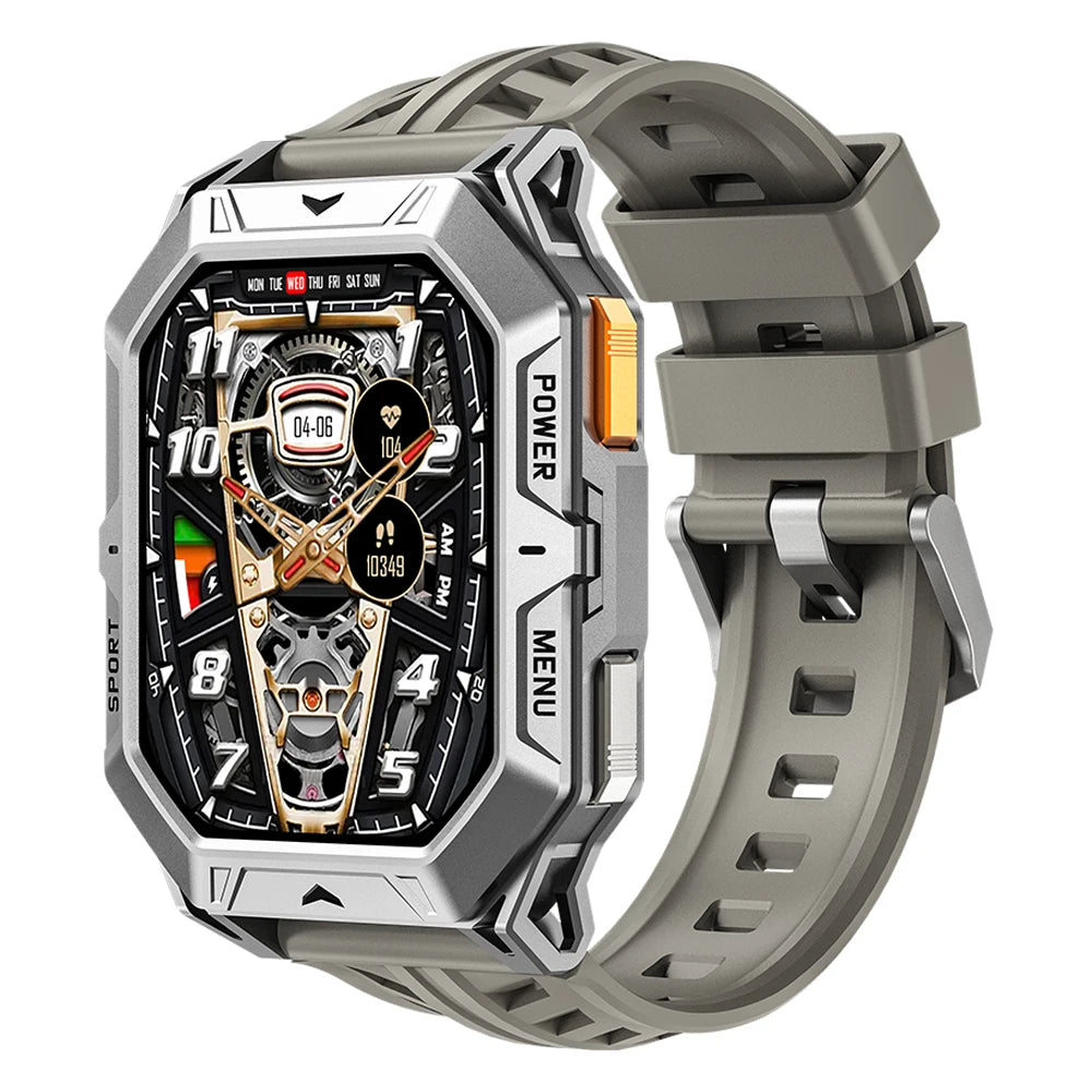 MISIRUN Smart Watch 1000mAh Battery 2.13 Inch AMOLED Screen Men Watch Compass 1ATM Waterproof Bluetooth Call Sports Smartwatch