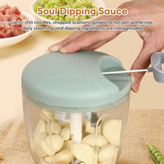 500/900ML Manual Meat Mincer Garlic Chopper Rotate Garlic Press Crusher Vegetable